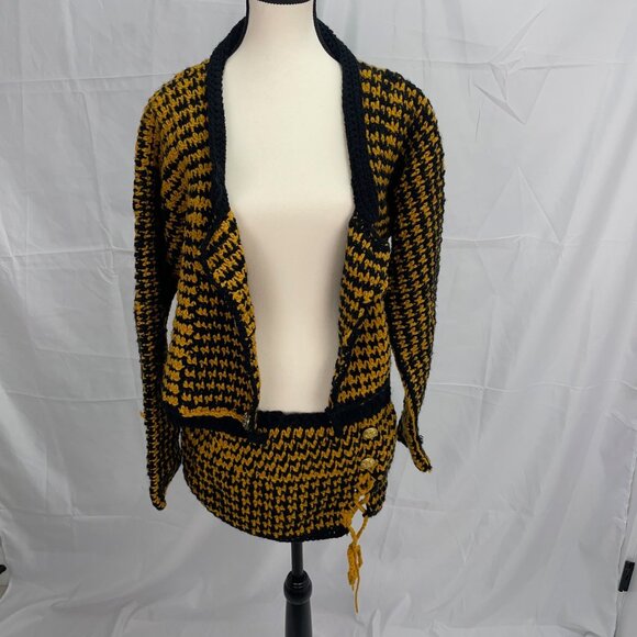 Womens hand crocheted jacket and skirt houndstooth stich handmade Clueless inspi - Picture 4 of 10